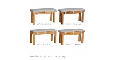 Westbury Bench Pad 90cm in Light Grey