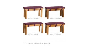 Westbury Bench Pad 90cm in Maroon