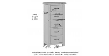 Wilmont 5 Drawer Tall Chest