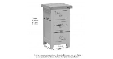 Wilmont Compact 3 Drawer Bedside
