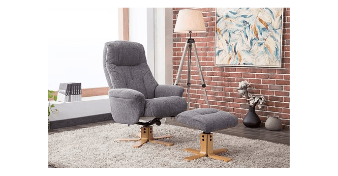 GFA Dubai Swivel Chair & Footstool