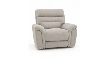 Malvern Fabric Power Recliner Chair in Oyster