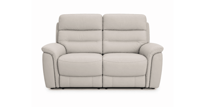 HTL Malvern leather Power Recliner 2 seater in Light grey