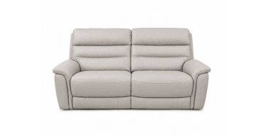 Malvern leather Power Recliner 3 seater in Light grey