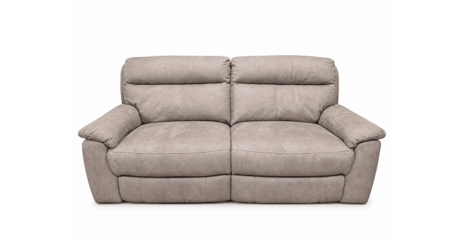 HTL Ohio Power Recliner 3 Sofa in Elephant Grey Microfibre