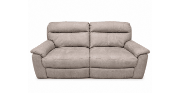 Ohio Power Recliner 3 Sofa in Elephant Grey Microfibre