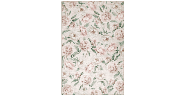 Hug Rug Eco-Washable Blooming Peonies Oyster Pink