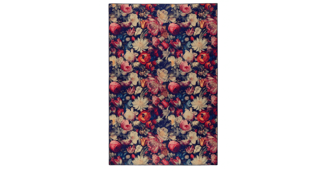Hug Rug  Eco-Washable Dark Florals