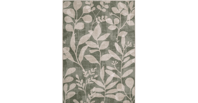 Hug Rug  Eco-Washable Eden Leaves Green