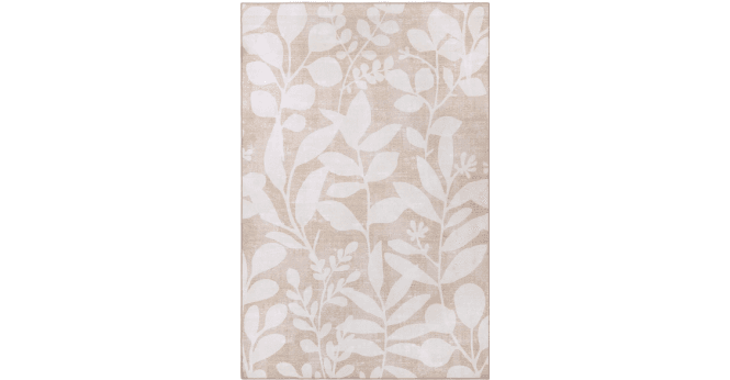 Hug Rug  Eco-Washable Eden Leaves Natural