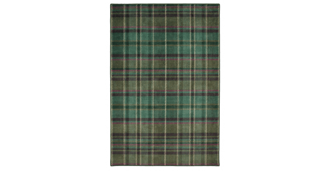 Hug Rug  Eco-Washable Isla Plaid Emerald