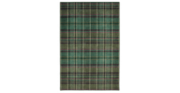 Hug Rug Eco-Washable Isla Plaid Emerald