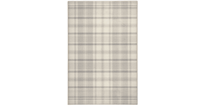 Hug Rug  Eco-Washable Isla Plaid Neutral