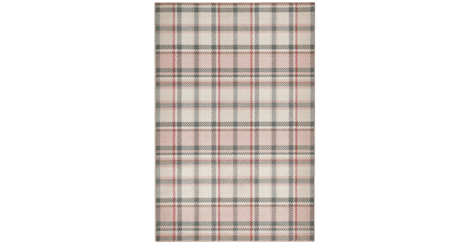 Hug Rug  Eco-Washable Isla Plaid Pink