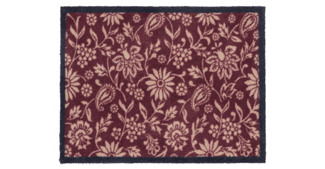 Hug Rug  Paisley Floral Burgandy Runner