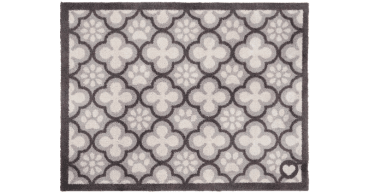 Hug Rug Paw Print Moroccan Tile Grey