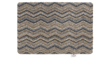 Hug Rug Plains Ribbon Grey Zig Zag