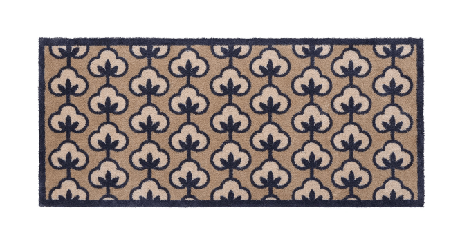 Hug Rug  Retro Flower Neutral Runner