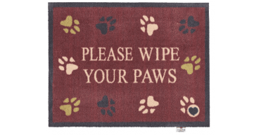 Hug Rug Wipe Your Paws Burgandy Runner