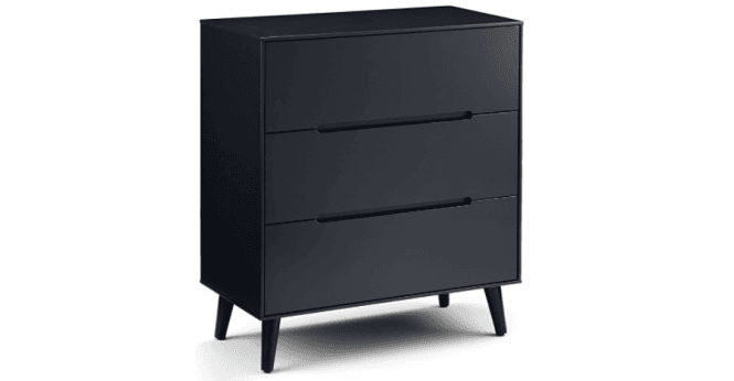 Julian Bowen Alicia 3 Drawer Chest - Anthracite