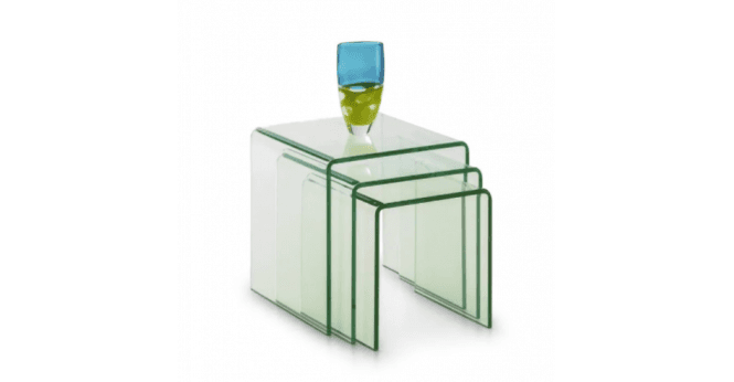 Julian Bowen Amalfi Bent Glass Nest Of Tables