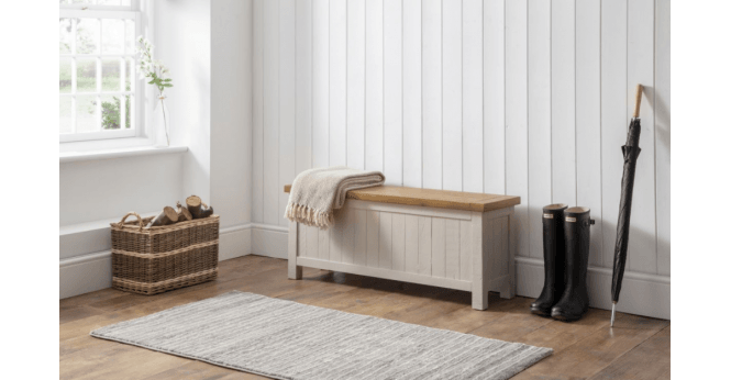 Julian Bowen Aspen Storage Bench - Grey Wash