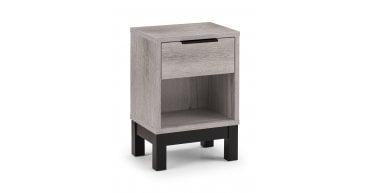 Bali 1 Drawer Bedside - Grey Oak