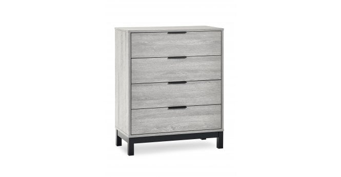 Julian Bowen Bali 4 Drawer Chest - Grey Oak