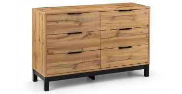 Bali 6 Drawer Wide Chest - Light Oak