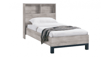Bali Ottoman Storage 90cm Single Bed - Grey Oak
