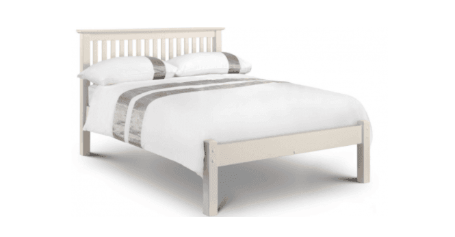 Julian Bowen Barcelona White Low Footend 135cm Double Bed