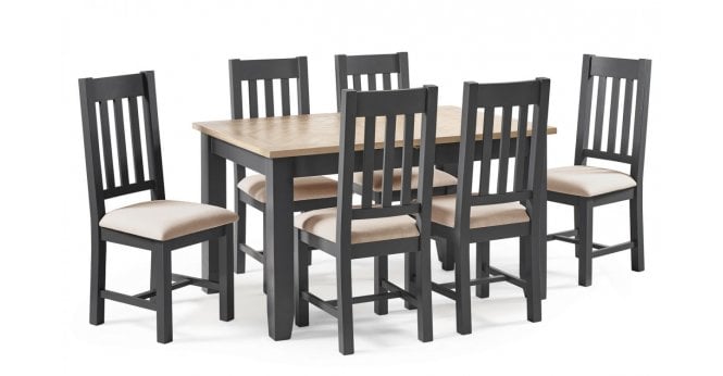 Julian Bowen Bordeaux Extending Dining Table Dark Grey