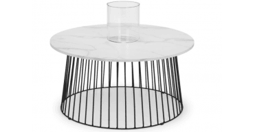 Broadway Round Coffee Table - White Marble