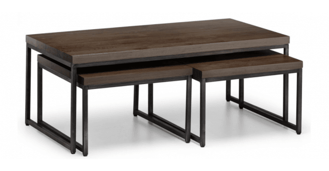 Julian Bowen Brooklyn Nesting Coffee Tables - Dark Oak