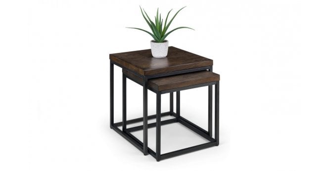 Julian Bowen Brooklyn Nesting Lamp Tables - Dark Oak