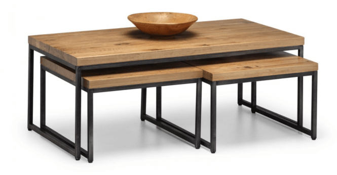Julian Bowen Brooklyn Oak Nesting Coffee Tables