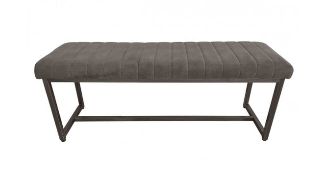 Julian Bowen Brooklyn Upholstered Bench - Charcoal