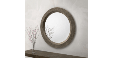 Cadence Large Round Pewter Wall Mirror