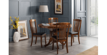 Canterbury Round To Oval Extending Table - Mahogany