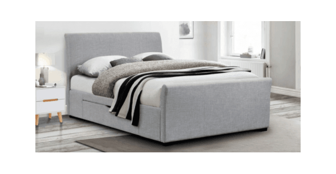Julian Bowen Capri Light Grey with Drawers 150cm King Bed