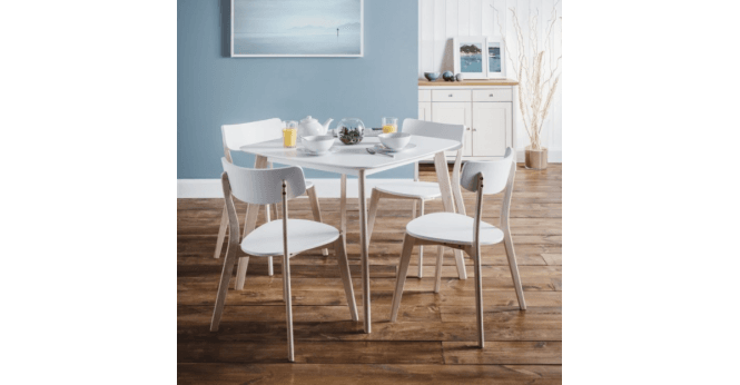 Julian Bowen Casa Square Dining Table White/Oak
