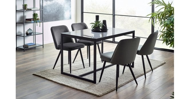 Julian Bowen Chicago Dining Table Smoked Glass
