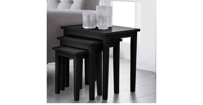 Julian Bowen Cleo Nest Of Tables - Black