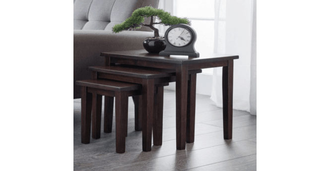 Julian Bowen Cleo Nest Of Tables - Mahogany Finish