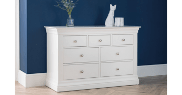 Clermont 4+3 Drawer Chest - Light Grey