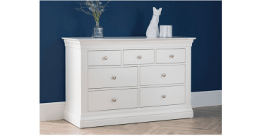Clermont 4+3 Drawer Chest - Surf White