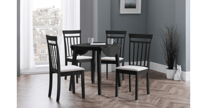 Julian Bowen Coast Black Dropleaf Table