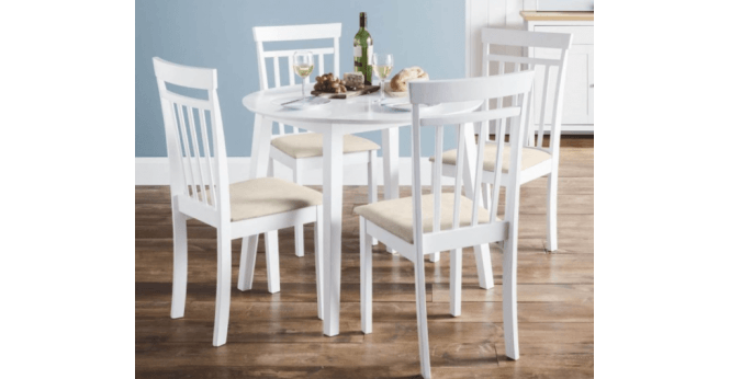 Julian Bowen Coast White Dropleaf Table