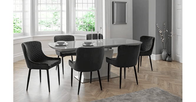 Julian Bowen Como High Gloss Extending Table - Grey