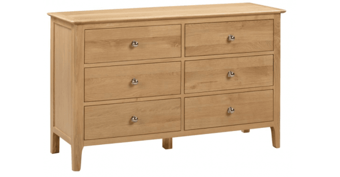 Julian Bowen Cotswold 6 Drawer Wide Chest